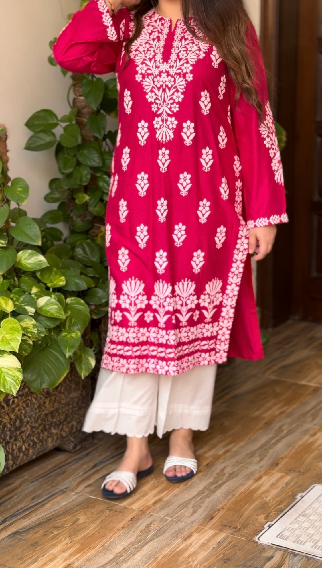 FOXY Embossed Indian Chicken Kari Kurti